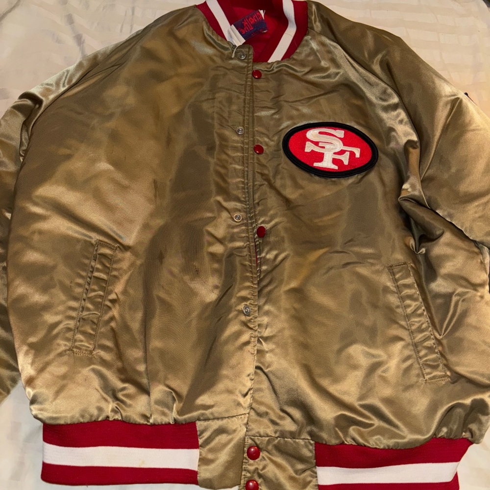 Gold and Red Varsity Jacket